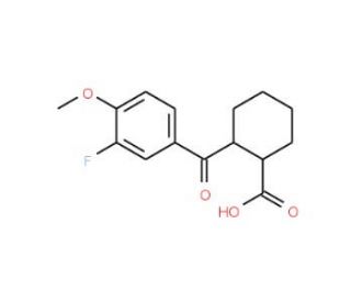cis-2-(3-Fluoro-4-methoxybenzoyl)cyclohexane-1-carboxylic acid - chemical structure image