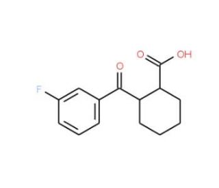 cis-2-(3-Fluorobenzoyl)cyclohexane-1-carboxylic acid (CAS 733742-66-0) - chemical structure image