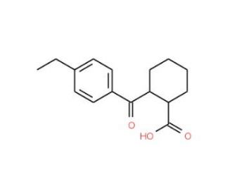 cis-2-(4-Ethylbenzoyl)cyclohexane-1-carboxylic acid (CAS 733742-65-9) - chemical structure image