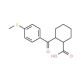 cis-2-(4-Methylsulfanylbenzoyl)cyclohexane-1-carboxylic acid (CAS 844856-61-7) - chemical structure image