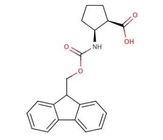 cis-2-(9-Fluorenylmethoxycarbonylamino)cyclopentanecarboxylic acid (CAS 352707-76-7) - chemical structure image