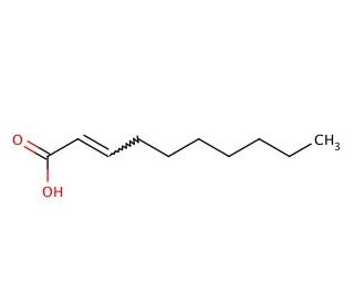 cis-2-Decenoic acid (CAS 15790-91-7) - chemical structure image