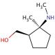 cis-(2-Methyl-2-methylamino-cyclopentyl)-methanol (CAS 421765-87-9) - chemical structure image
