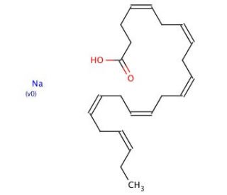 cis-4,7,10,13,16,19-Docosahexaenoic acid sodium salt (CAS 81926-93-4) - chemical structure image