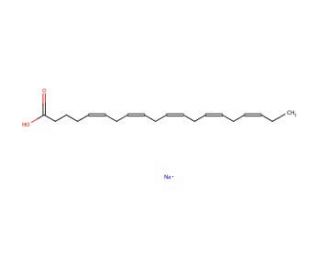 cis-5,8,11,14,17-Eicosapentaenoic acid sodium salt (CAS 73167-03-0) - chemical structure image