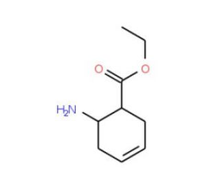 cis-6-Amino-cyclohex-3-enecarboxylic acid ethyl ester (CAS 57266-62-3) - chemical structure image