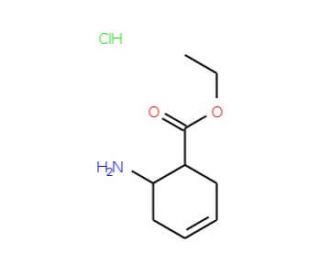 cis-6-Amino-cyclohex-3-enecarboxylic acid ethyl ester hydrochloride (CAS 57266-61-2) - chemical structure image