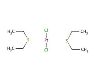 cis-Dichlorobis(diethyl sulfide)platinum(II) (CAS 15442-57-6) - chemical structure image