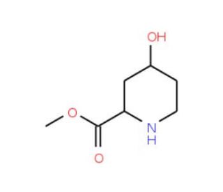 cis-Methyl 4-hydroxy-2-piperidinecarboxylate (CAS 144913-66-6) - chemical structure image