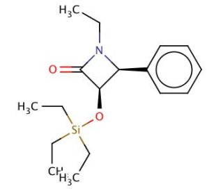 Cis-N-ethyl-4-phenyl-3-triethylsilanyloxy-2-zaetidin-2-one - chemical structure image