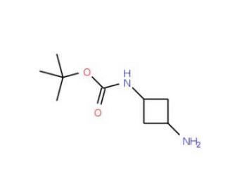 cis-tert-butyl 3-aminocyclobutylcarbamate (CAS 1212395-34-0) - chemical structure image