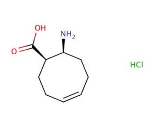 Cis-(z)-8-Amino-cyclooct-4-enecarboxylic acid hydrochloride (CAS 350015-75-7) - chemical structure image