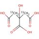 Citric acid-2,4-13C2 (CAS 121633-50-9) - chemical structure image
