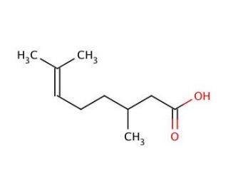 Citronellic acid (CAS 502-47-6) - chemical structure image