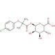 Clofibric Acid Acyl-β-D-glucuronide (CAS 72072-47-0) - chemical structure image