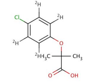 Clofibric-d4 Acid (CAS 1184991-14-7) - chemical structure image