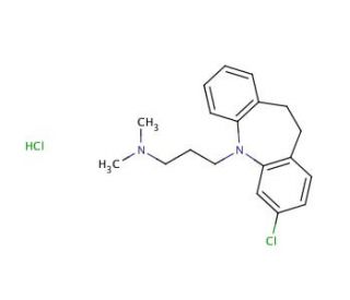 Clomipramine hydrochloride (CAS 17321-77-6) - chemical structure image