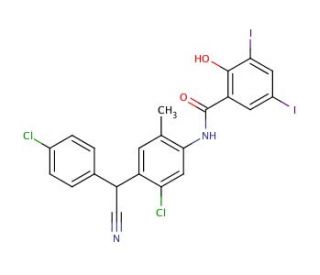 Closantel (CAS 57808-65-8) - chemical structure image