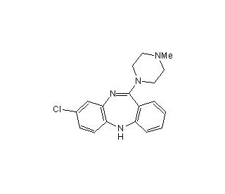 Clozapine (CAS 5786-21-0) - chemical structure image