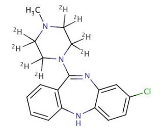 Clozapine-d8 (CAS 1185053-50-2) - chemical structure image