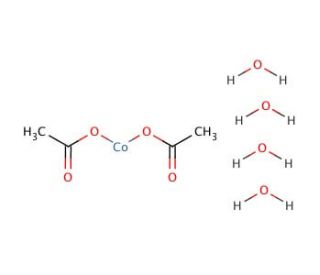 Cobalt(II) acetate tetrahydrate (CAS 6147-53-1) - chemical structure image