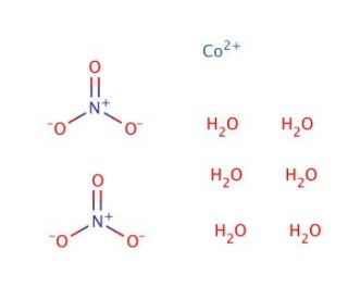 Cobalt(II) nitrate hexahydrate (CAS 10026-22-9) - chemical structure image