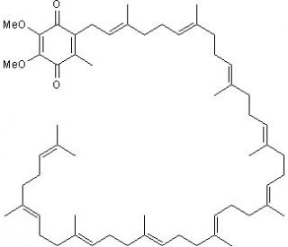 Coenzyme Q10 (CAS 303-98-0) - chemical structure image