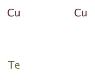 Copper(I) telluride (CAS 12019-52-2) - chemical structure image