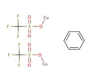 Copper(I) trifluoromethanesulfonate benzene complex (CAS 42152-46-5) - chemical structure image