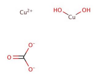 Copper(II) carbonate basic (CAS 12069-69-1) - chemical structure image