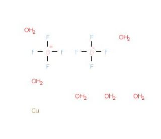 Copper(II) tetrafluoroborate hexahydrate (CAS 72259-10-0) - chemical structure image