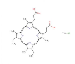 Cr(III) Mesoporphyrin IX chloride (CAS 70948-71-9) - chemical structure image