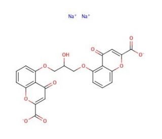 Cromolyn disodium salt (CAS 15826-37-6) - chemical structure image