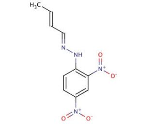 Crotonaldehyde-2,4-dinitrophenylhydrazone (CAS 1527-96-4) - chemical structure image
