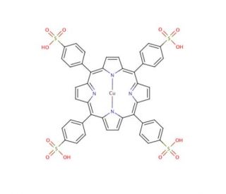 Cu(II) meso-Tetra(4-sulfonatophenyl) porphine, acid form (CAS 56047-84-8) - chemical structure image