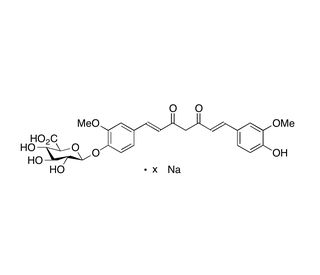 Curcumin &beta;-D-Glucuronide Sodium Salt (CAS Free acid: 227466-72-0) - chemical structure image