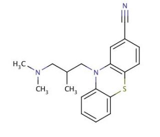 Cyamemazine (CAS 3546-03-0) - chemical structure image