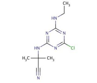 Cyanazine (CAS 21725-46-2) - chemical structure image