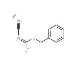 Cyanimidodithiocarbonic acid S-benzyl ester S-potassium salt (CAS 36598-30-8) - chemical structure image