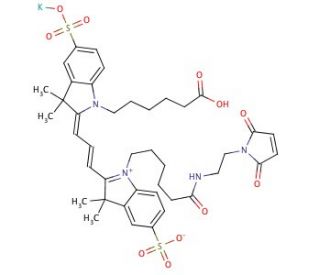 Cyanine 3 Maleimide, Potassium Salt - chemical structure image