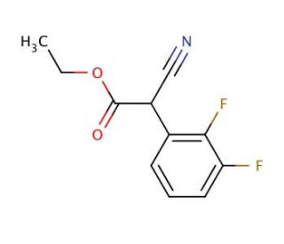 Cyano-(2,3-difluoro-phenyl)-acetic acid ethyl ester - chemical structure image