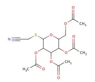 Cyanomethyl 2,3,4,6-tetra-O-acetyl-1-thio-&beta;-D-galactopyranoside (CAS 61145-33-3) - chemical structure image