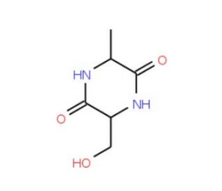 Cyclo(-Ala-Ser) (CAS 155225-26-6) - chemical structure image