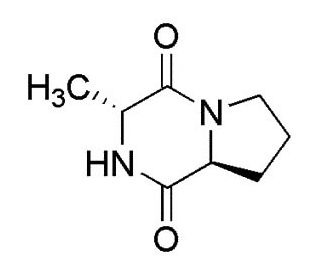 Cyclo(-D-Ala-L-Pro) (CAS 36238-64-9) - chemical structure image