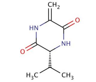 cyclo(delta-Ala-L-Val) (CAS 25516-00-1) - chemical structure image