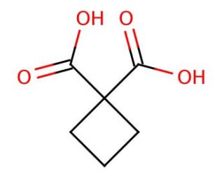 Cyclobutane-1,1-dicarboxylic acid (CAS 5445-51-2) - chemical structure image