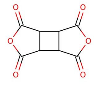 Cyclobutane-1,2,3,4-tetracarboxylic dianhydride (CAS 4415-87-6) - chemical structure image