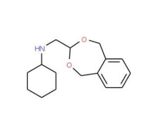 Cyclohexyl-(5,9-dihydro-6,8-dioxa-benzo-cyclohepten-7-ylmethyl)-amine (CAS 332167-80-3) - chemical structure image
