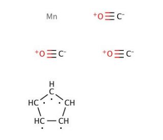Cyclopentadienylmanganese(I) tricarbonyl (CAS 12079-65-1) - chemical structure image