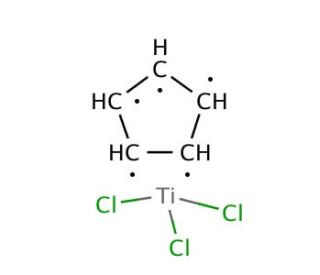 Cyclopentadienyltitanium(IV) trichloride (CAS 1270-98-0) - chemical structure image